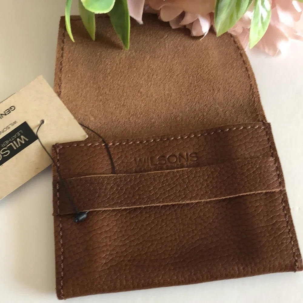 Wilson’s Brown Leather Slim Wallet Wilson’s leather soft card slim wallet